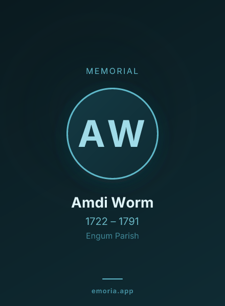 Memorial portrait of Amdi Worm