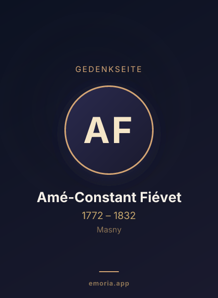 Gedenkportrait von Amé-Constant Fiévet