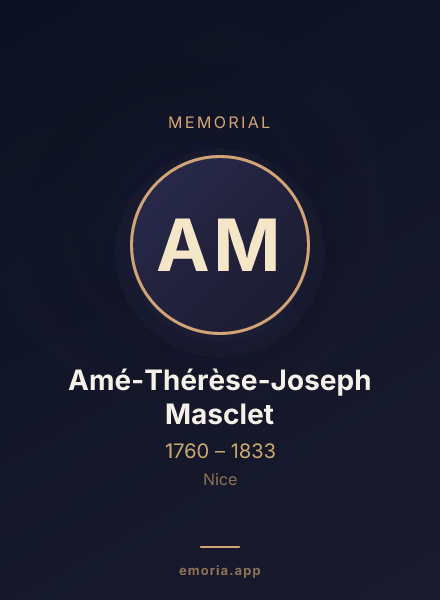 Memorial portrait of Amé-Thérèse-Joseph Masclet