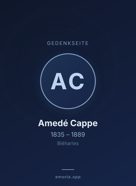 Gedenkportrait von Amedé Cappe