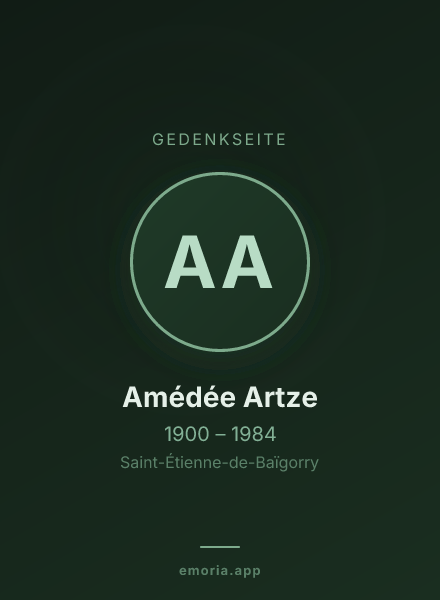 Gedenkportrait von Amédée Artze