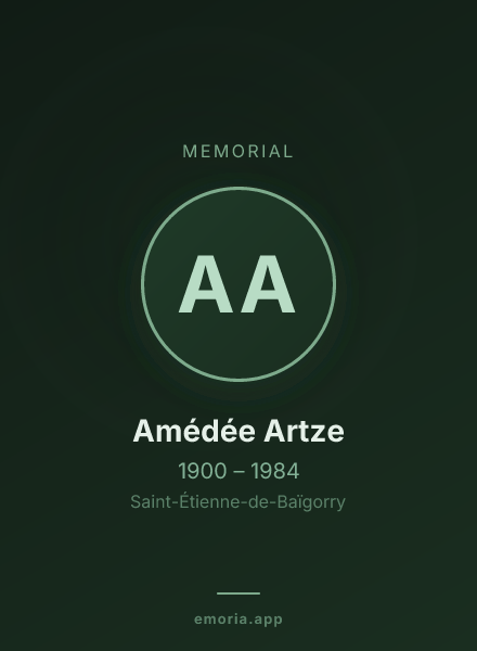 Memorial portrait of Amédée Artze