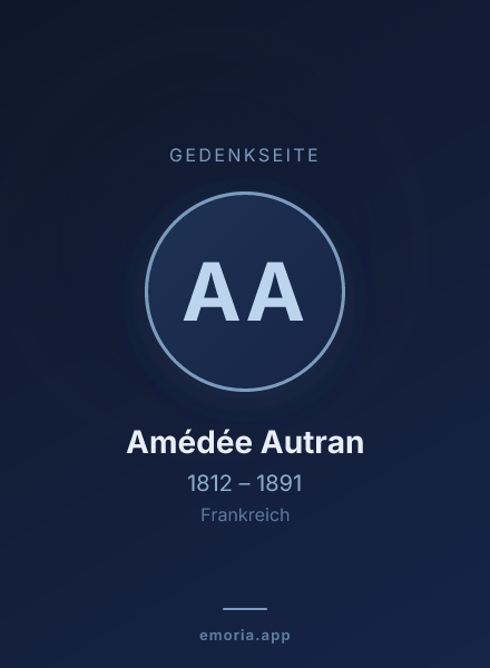 Gedenkportrait von Amédée Autran