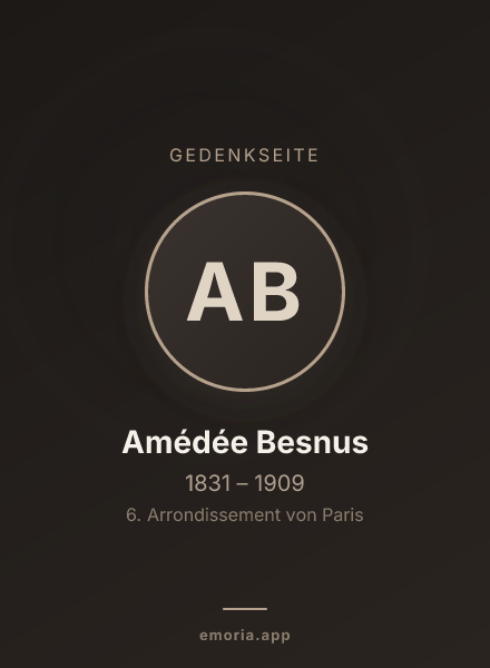 Gedenkportrait von Amédée Besnus