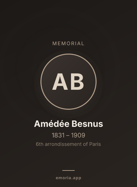 Memorial portrait of Amédée Besnus