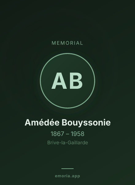Memorial portrait of Amédée Bouyssonie