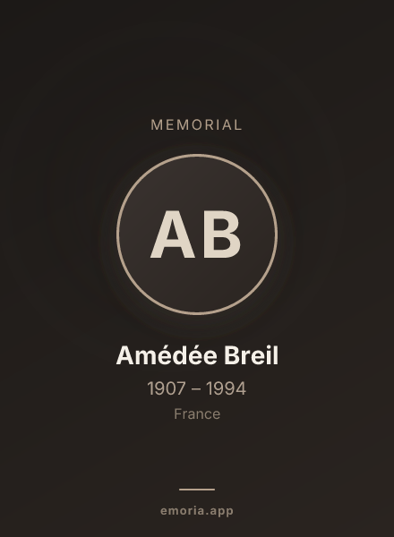 Memorial portrait of Amédée Breil
