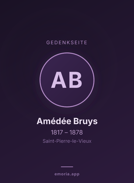 Gedenkportrait von Amédée Bruys