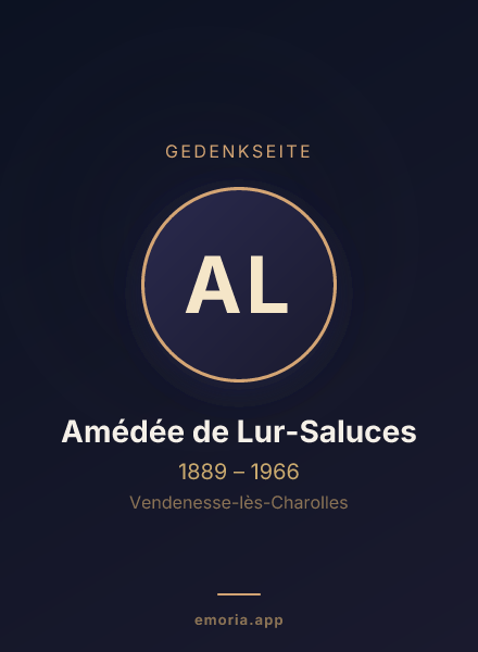 Gedenkportrait von Amédée de Lur-Saluces
