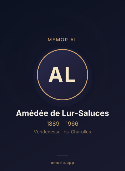 Memorial portrait of Amédée de Lur-Saluces