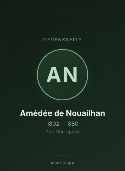 Gedenkportrait von Amédée de Nouailhan