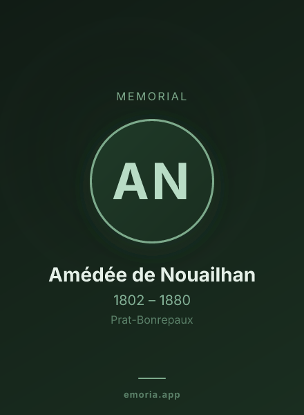 Memorial portrait of Amédée de Nouailhan