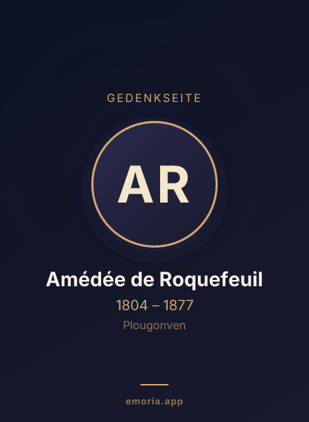 Gedenkportrait von Amédée de Roquefeuil