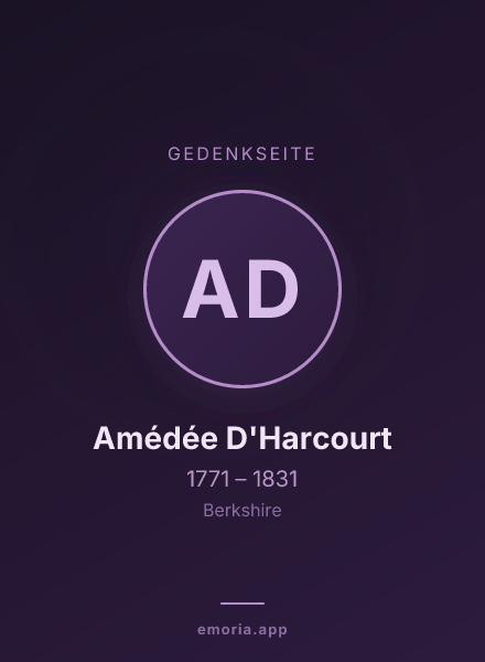 Gedenkportrait von Amédée D'Harcourt