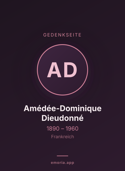 Gedenkportrait von Amédée-Dominique Dieudonné