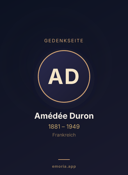 Gedenkportrait von Amédée Duron