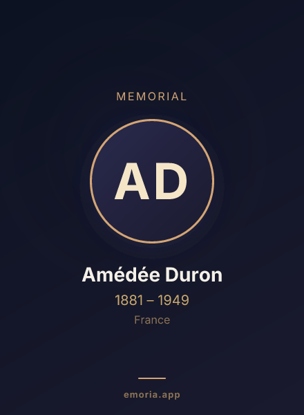 Memorial portrait of Amédée Duron