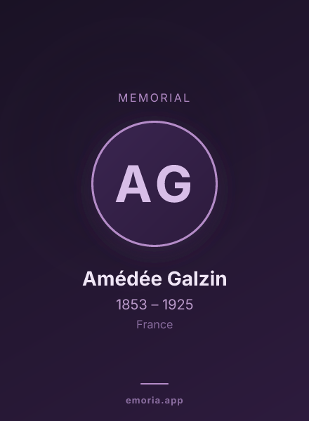 Memorial portrait of Amédée Galzin