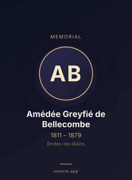 Memorial portrait of Amédée Greyfié de Bellecombe