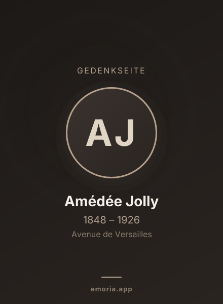 Gedenkportrait von Amédée Jolly