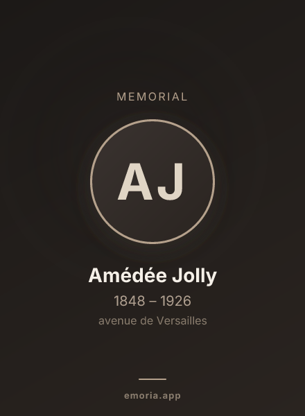 Memorial portrait of Amédée Jolly