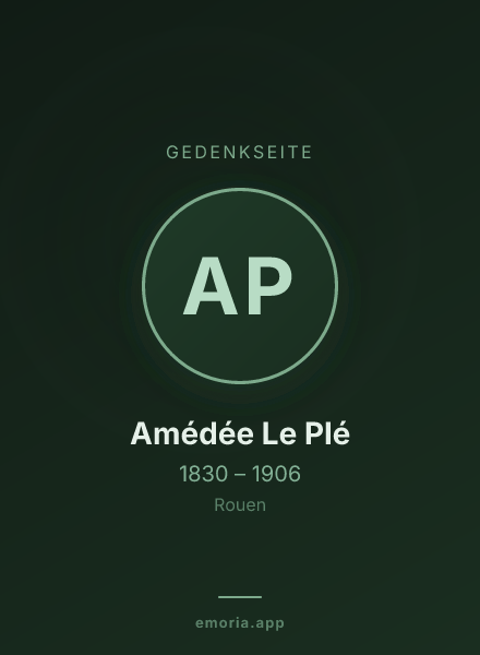 Gedenkportrait von Amédée Le Plé