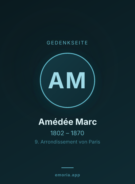 Gedenkportrait von Amédée Marc