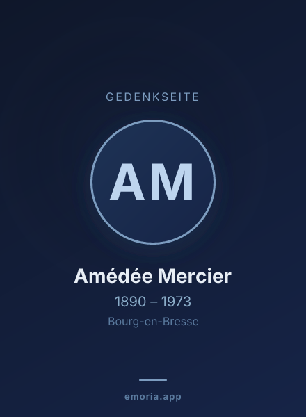 Gedenkportrait von Amédée Mercier