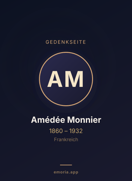 Gedenkportrait von Amédée Monnier