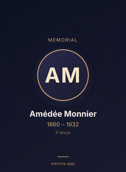 Memorial portrait of Amédée Monnier