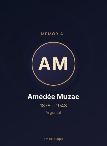Memorial portrait of Amédée Muzac