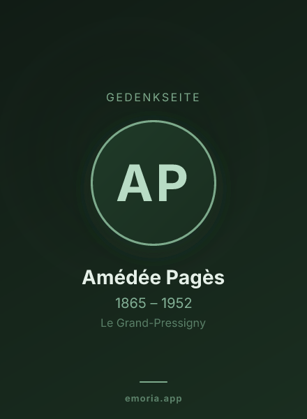 Gedenkportrait von Amédée Pagès