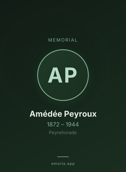 Memorial portrait of Amédée Peyroux