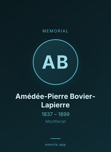 Memorial portrait of Amédée-Pierre Bovier-Lapierre