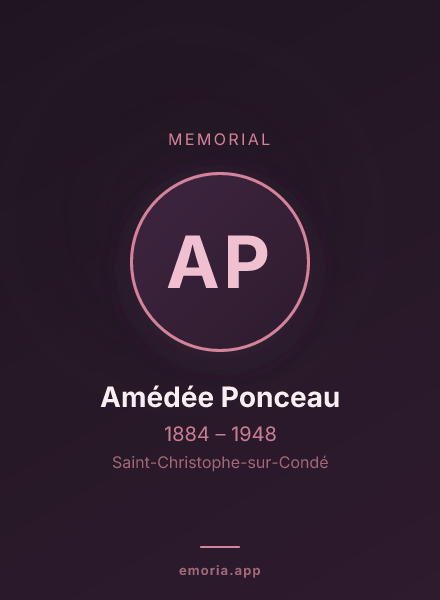 Memorial portrait of Amédée Ponceau