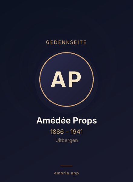 Gedenkportrait von Amédée Props
