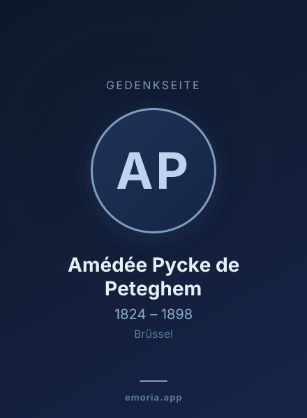 Gedenkportrait von Amédée Pycke de Peteghem