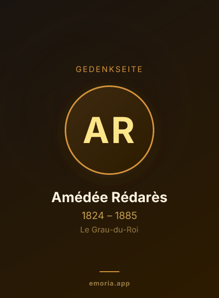 Gedenkportrait von Amédée Rédarès
