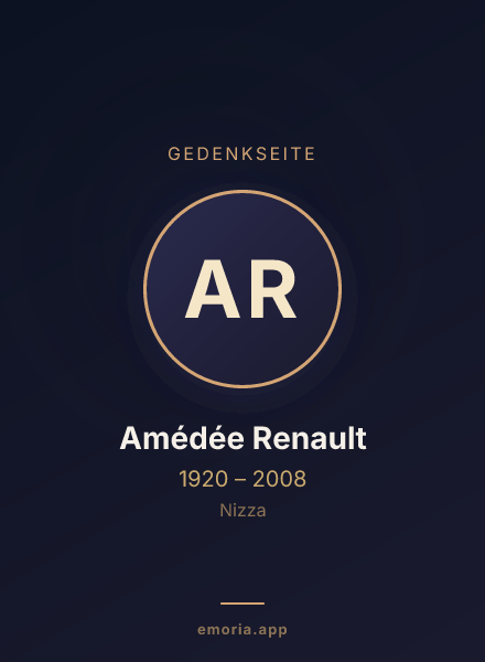 Gedenkportrait von Amédée Renault