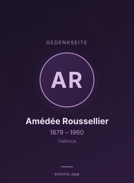 Gedenkportrait von Amédée Roussellier