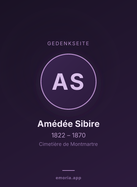 Gedenkportrait von Amédée Sibire