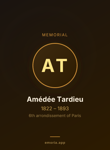 Memorial portrait of Amédée Tardieu