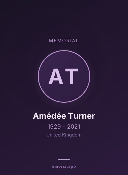 Memorial portrait of Amédée Turner