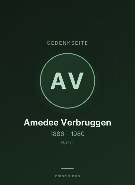 Gedenkportrait von Amedee Verbruggen