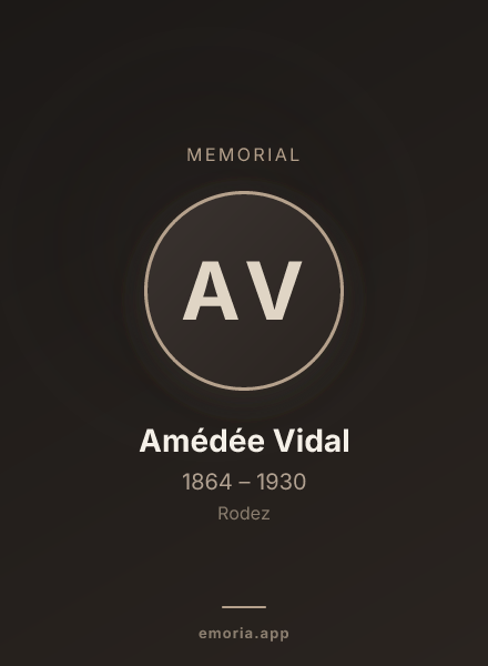 Memorial portrait of Amédée Vidal