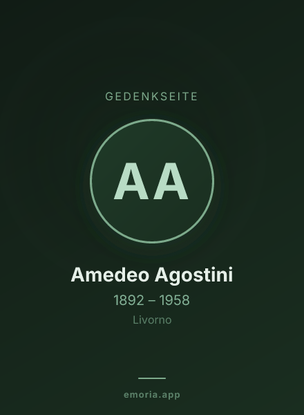 Gedenkportrait von Amedeo Agostini