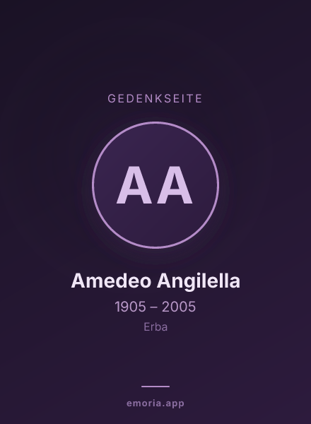 Gedenkportrait von Amedeo Angilella