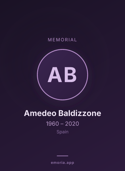 Memorial portrait of Amedeo Baldizzone