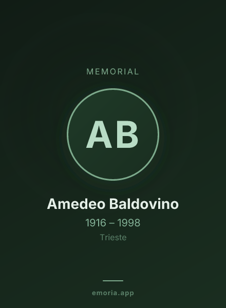 Memorial portrait of Amedeo Baldovino