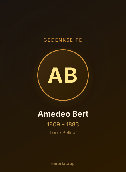 Gedenkportrait von Amedeo Bert